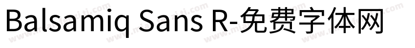 Balsamiq Sans R字体转换